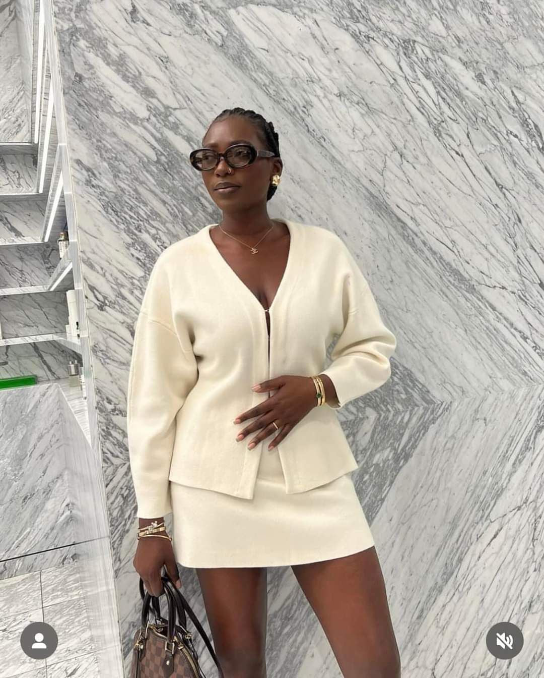 Blazer en Rok Tweedelige Set